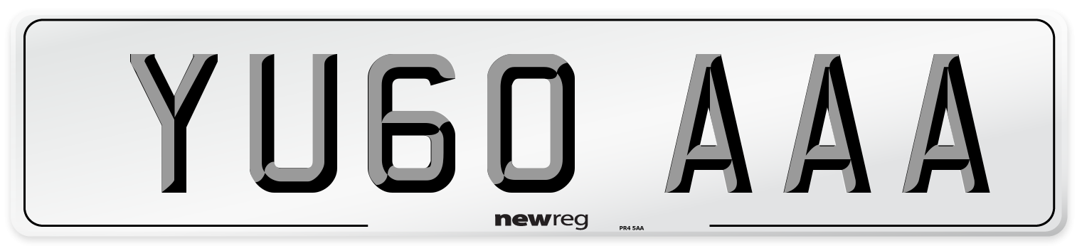YU60 AAA Number Plate from New Reg